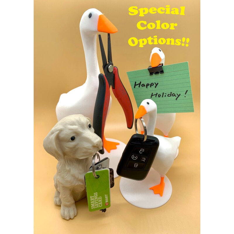 Special Color_Untitled Goose Key Holder Magnetic_ Tool Holder _Home Miniature Decoration_Untitled Goose Miniature (3D Printed)_Holiday Event